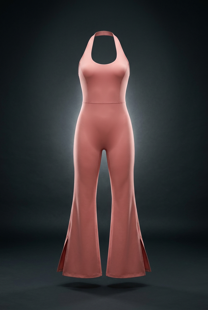Women's Halter Flared Jumpsuit