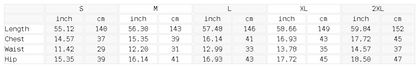 Size chart for the Women's Halter Flared Jumpsuit