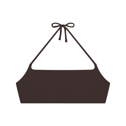 Women's Halter Neck Yoga Sports Bra in brown