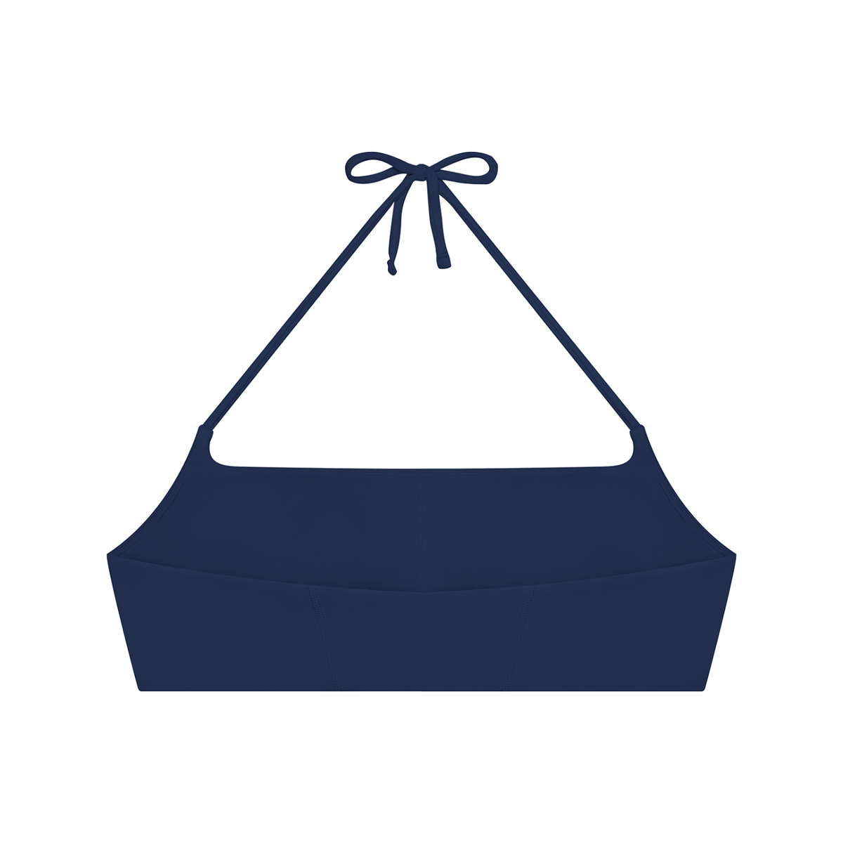 Women's Halter Neck Yoga Sports Bra in navy blue, alternate angle