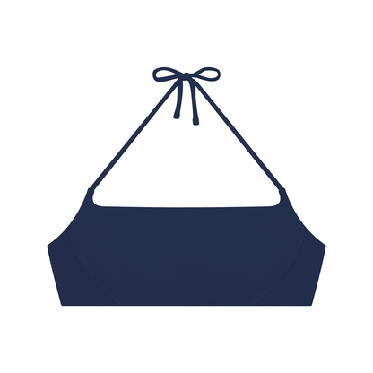 Women's Halter Neck Yoga Sports Bra in navy blue