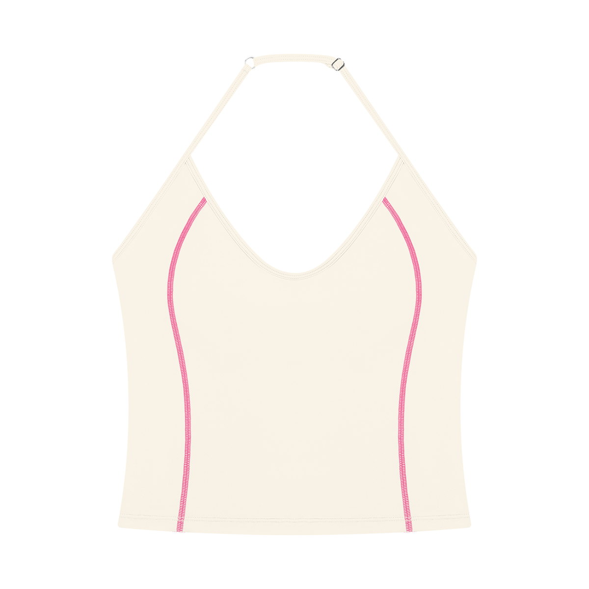 Women's Halter Neck Yoga Tank Top in apricot