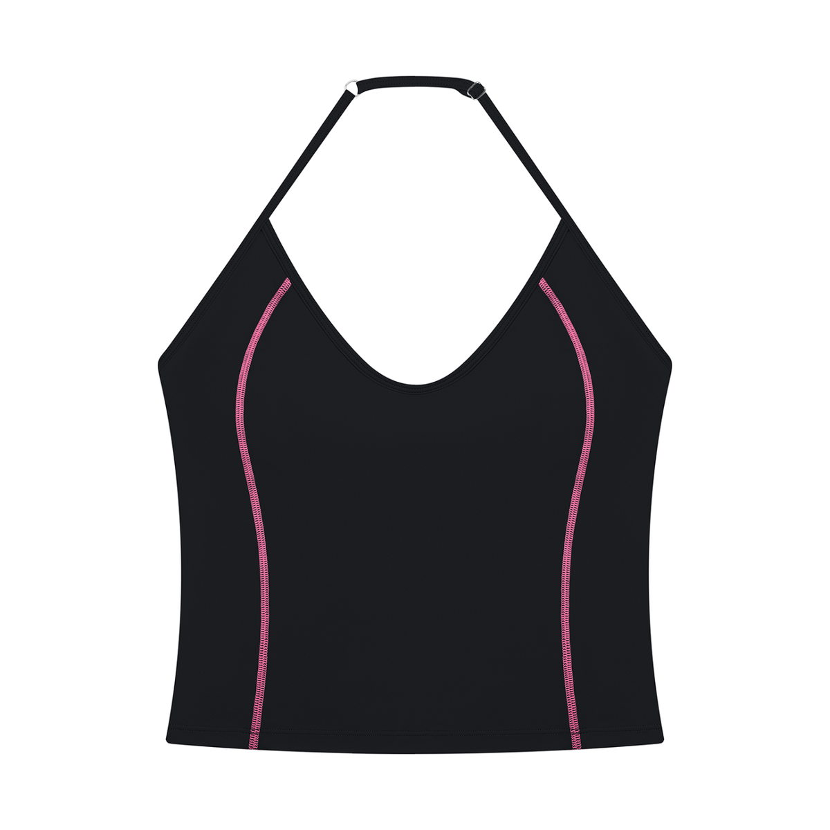 Women's Halter Neck Yoga Tank Top in black