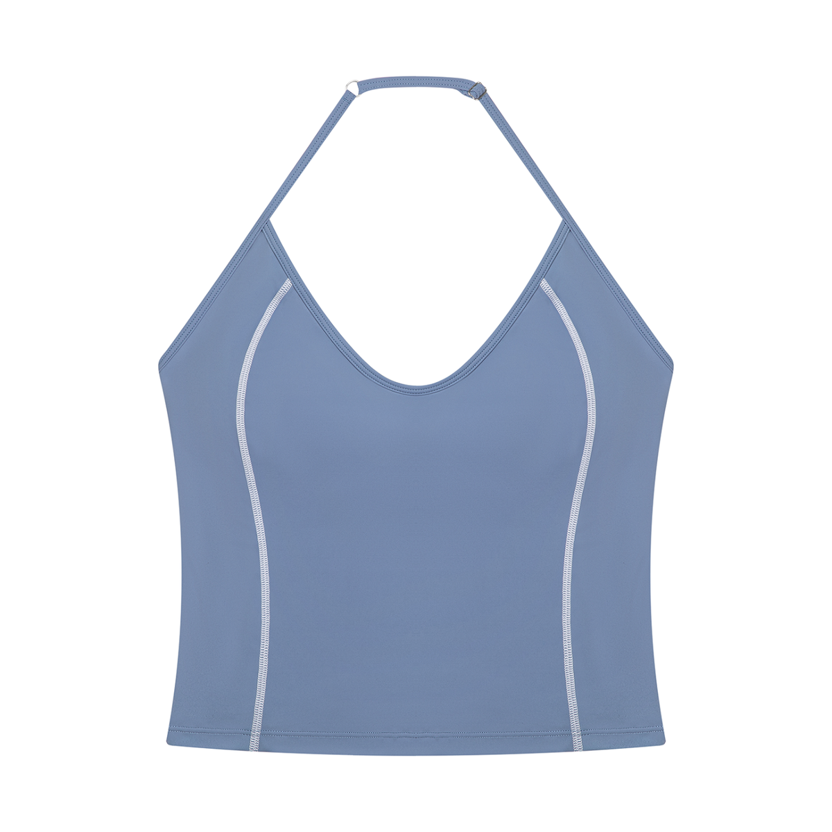 Women's Halter Neck Yoga Tank Top in blue
