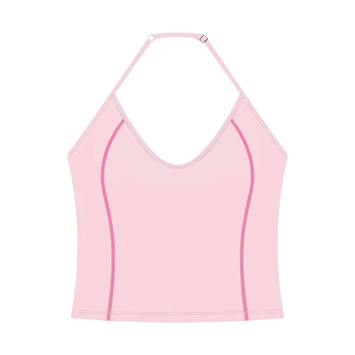 Women's Halter Neck Yoga Tank Top in pink