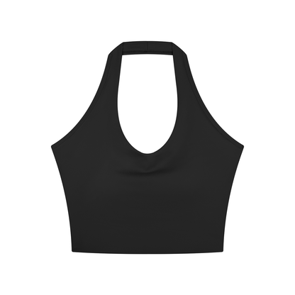 Women's Halter Yoga Sports Bra in black