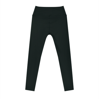 Women's High Rise Ankle Length Leggings in black, alternate angle