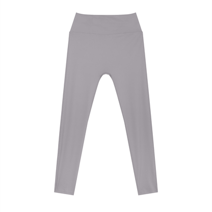 Women's High Rise Ankle Length Leggings in gray purple
