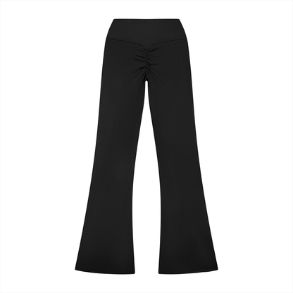 Women's High Rise Flared Leggings in black, alternate angle