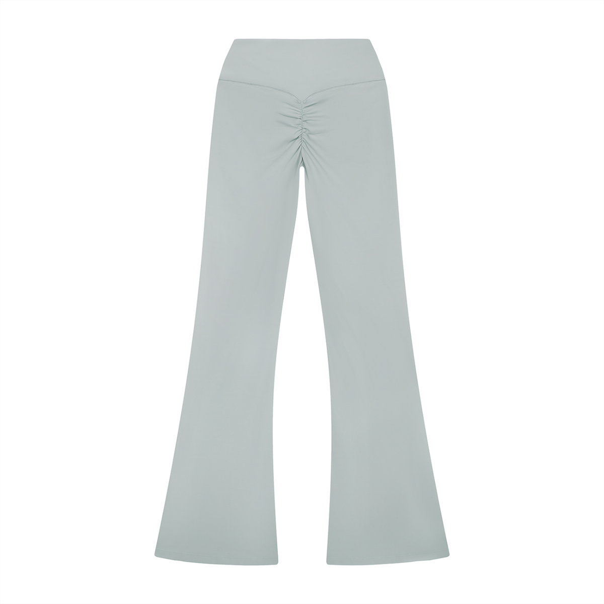 Women's High Rise Flared Leggings in gray, alternate angle