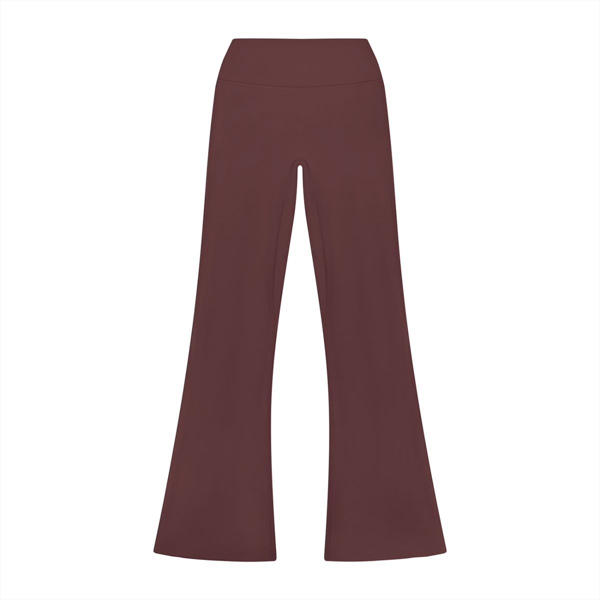 Women's High Rise Flared Leggings in plum purple
