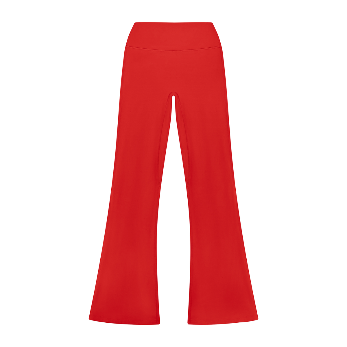 Women's High Rise Flared Leggings in red