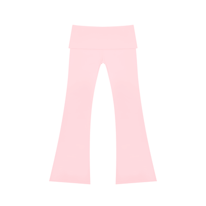 Women's High Rise Flared Yoga Pants in pink, alternate angle