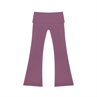 Women's High Rise Flared Yoga Pants in plum purple