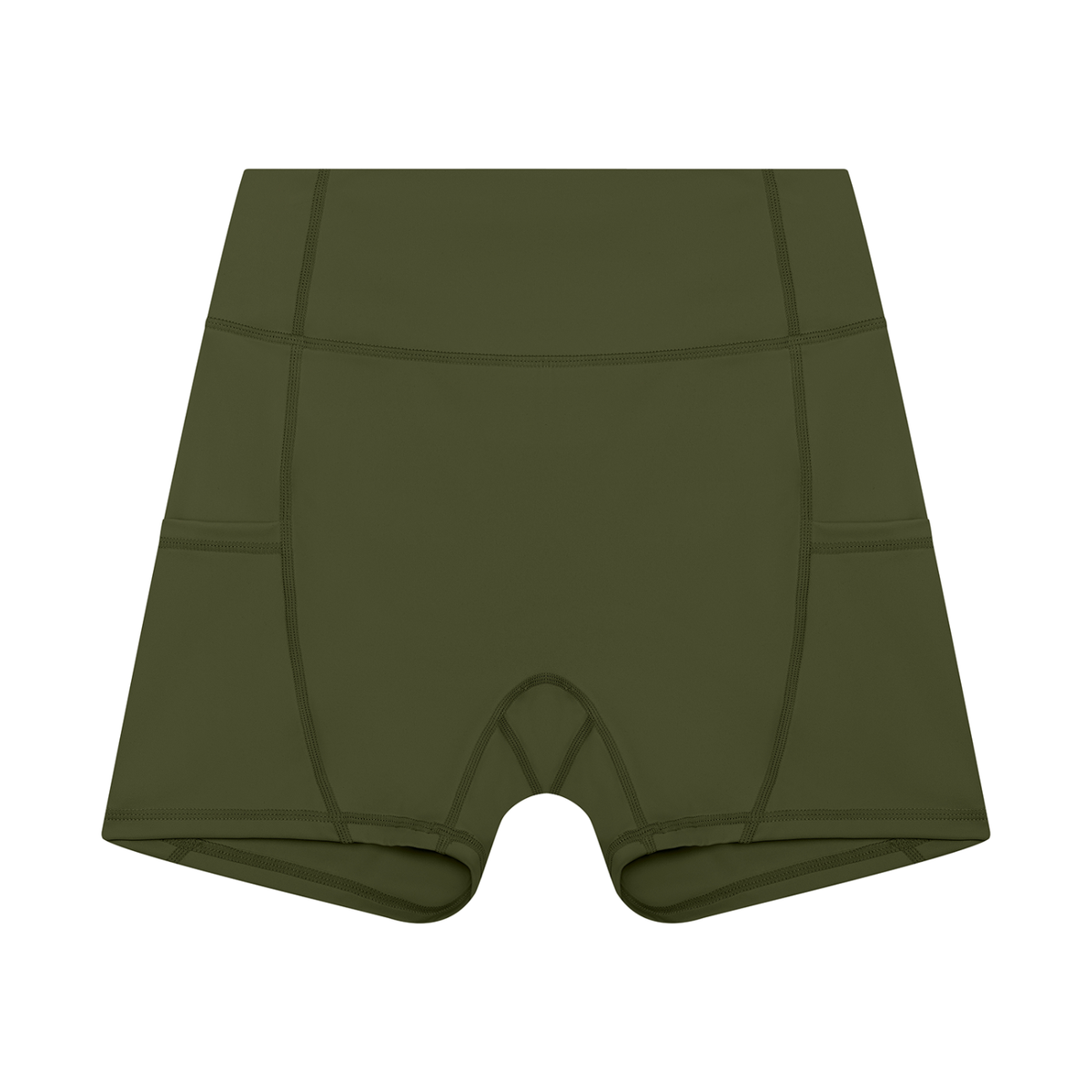 Women's High Rise Pocket Yoga Shorts in army green