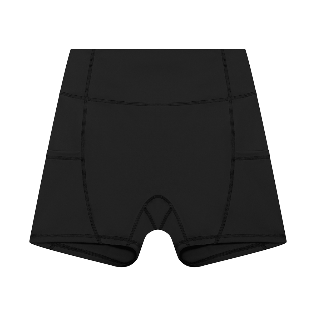 Women's High Rise Pocket Yoga Shorts in black