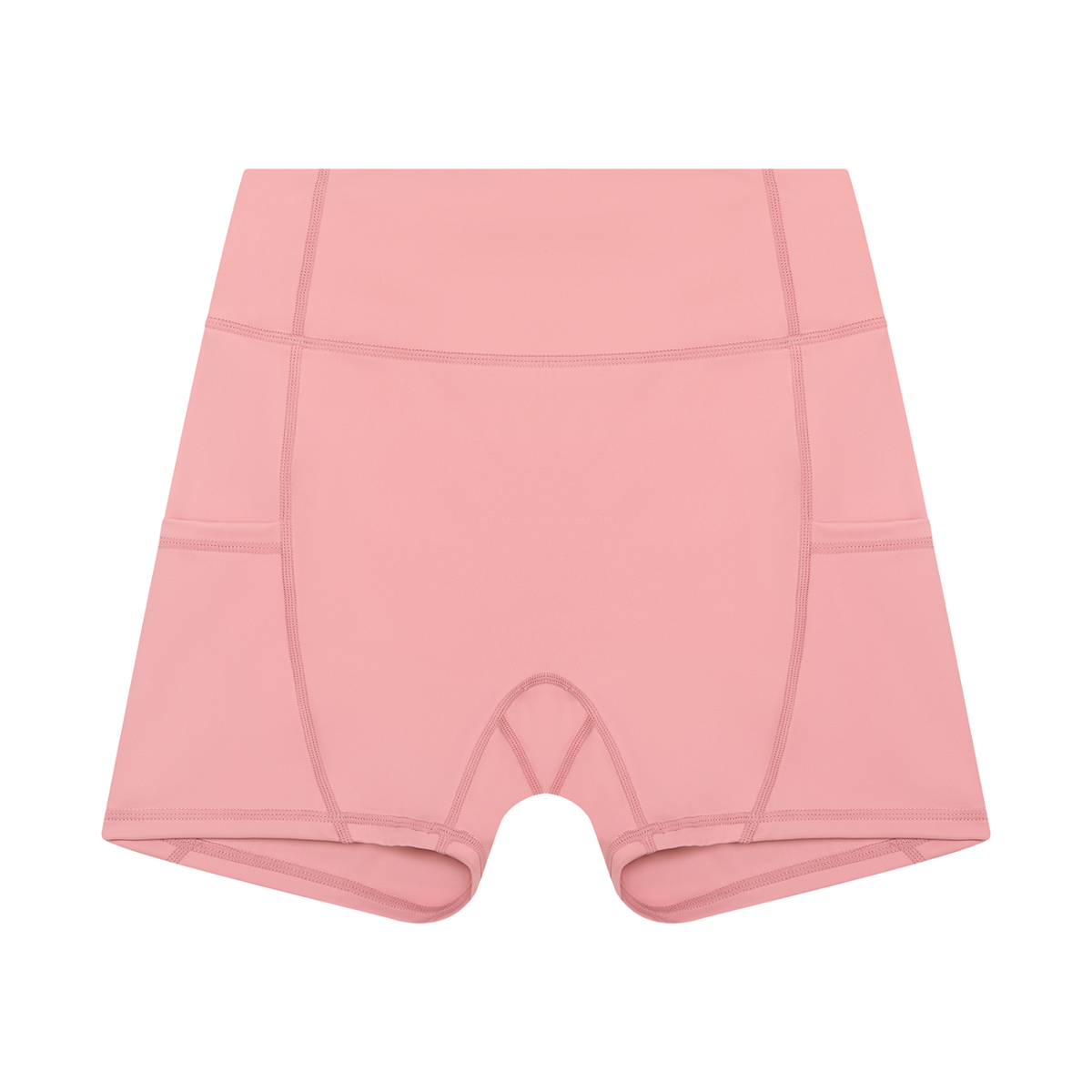 Women's High Rise Pocket Yoga Shorts in pink