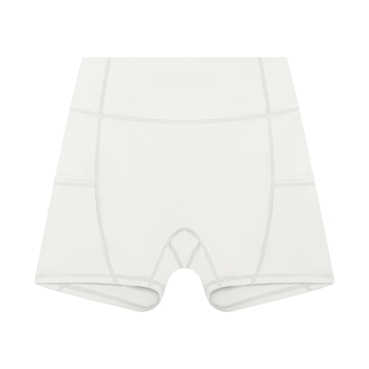 Women's High Rise Pocket Yoga Shorts in white