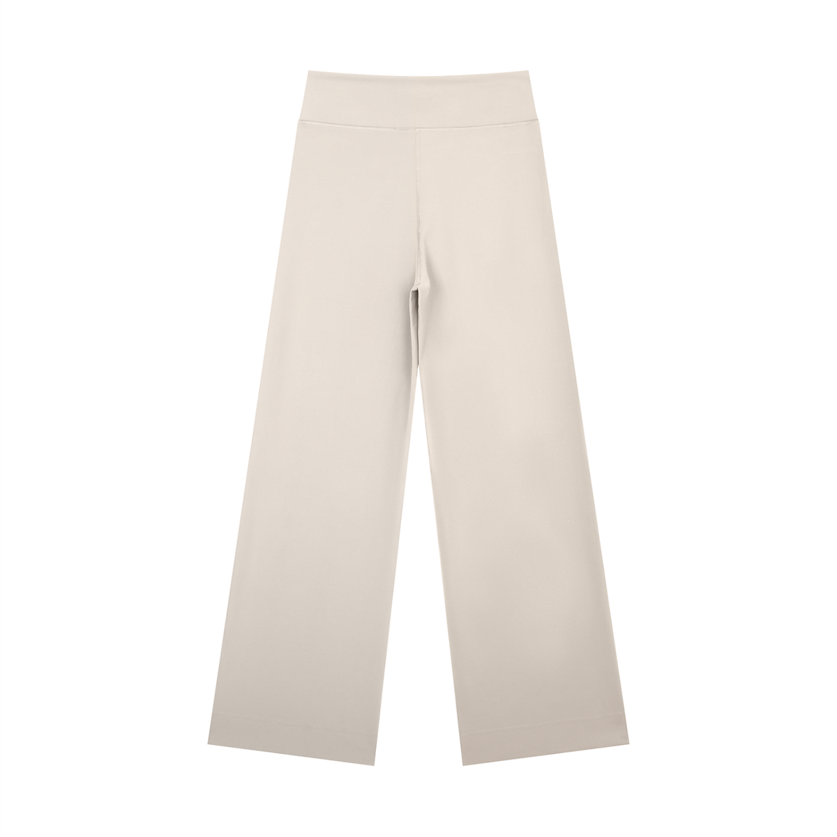 Women's High Rise Straight Leg Yoga Pants in beige, alternate angle