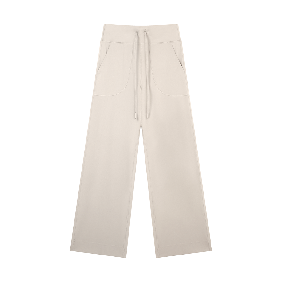 Women's High Rise Straight Leg Yoga Pants in beige