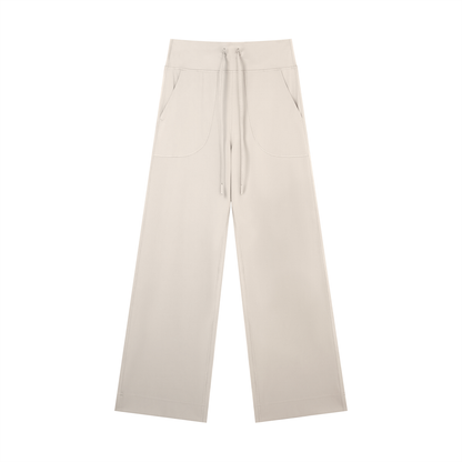 Women's High Rise Straight Leg Yoga Pants in beige