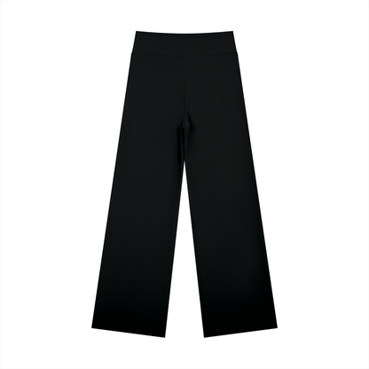 Women's High Rise Straight Leg Yoga Pants in black, alternate angle