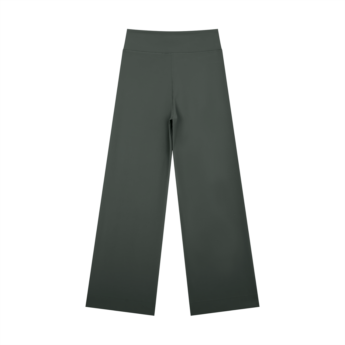 Women's High Rise Straight Leg Yoga Pants in dark gray, alternate angle