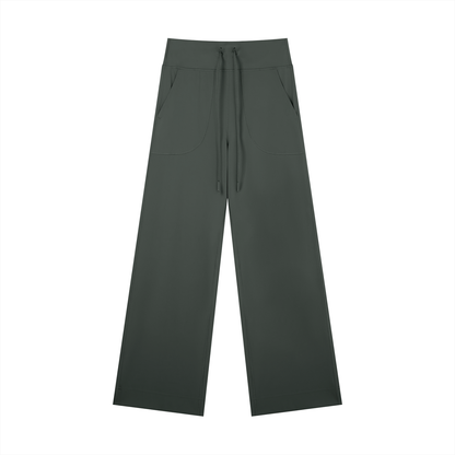Women's High Rise Straight Leg Yoga Pants in dark gray