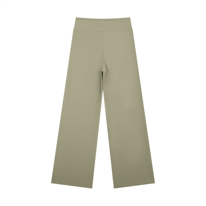 Women's High Rise Straight Leg Yoga Pants in gray, alternate angle