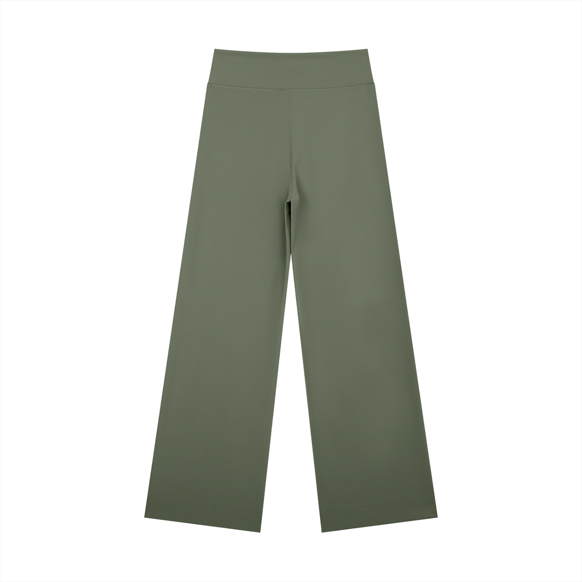 Women's High Rise Straight Leg Yoga Pants in gray green, alternate angle