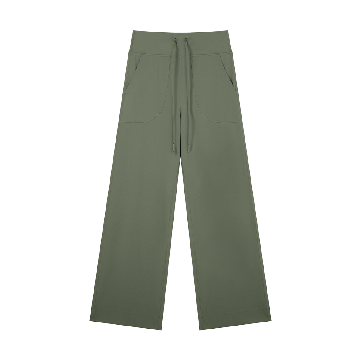 Women's High Rise Straight Leg Yoga Pants in gray green