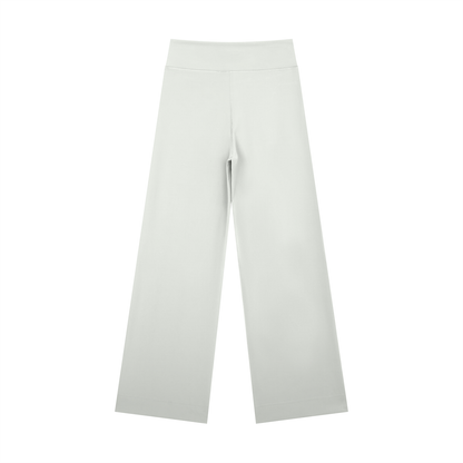 Women's High Rise Straight Leg Yoga Pants in light gray, alternate angle