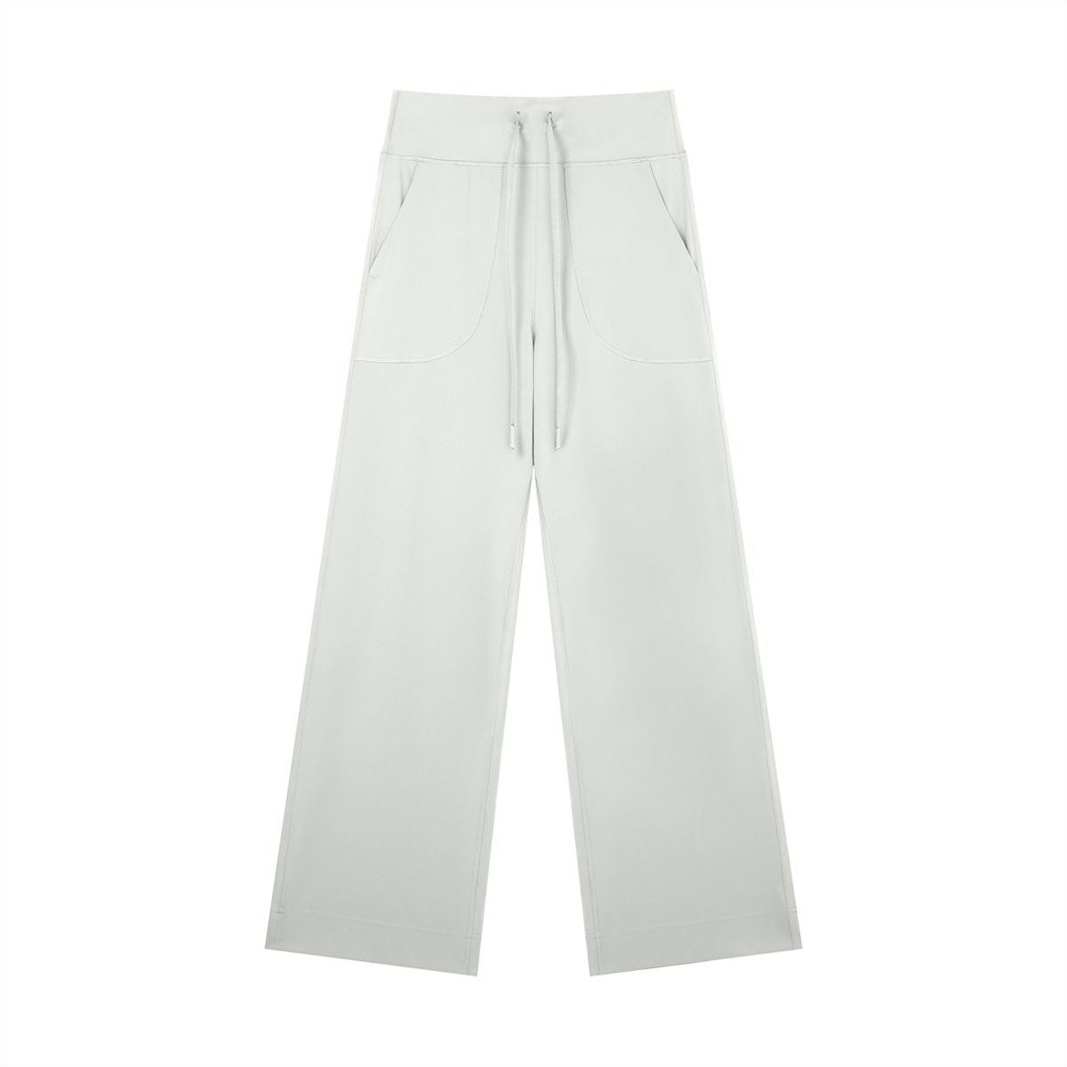 Women's High Rise Straight Leg Yoga Pants in light gray