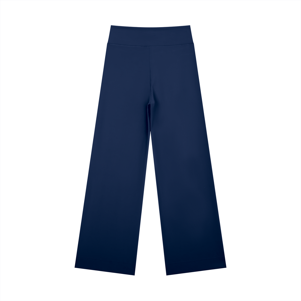 Women's High Rise Straight Leg Yoga Pants in navy blue, alternate angle