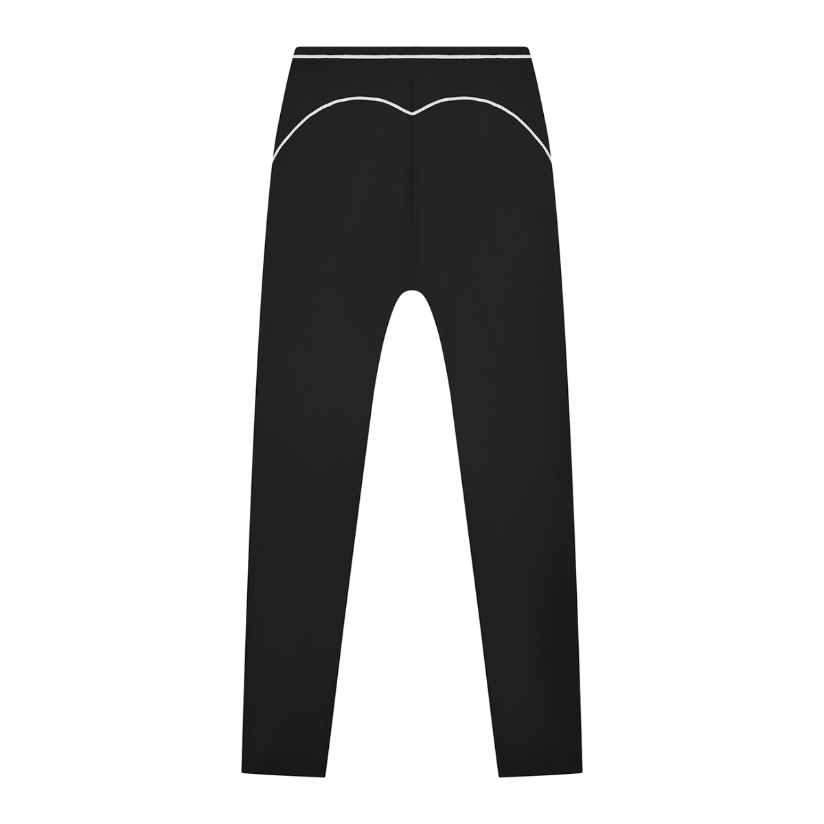 Women's High Rise Topstitching Leggings in black, alternate angle