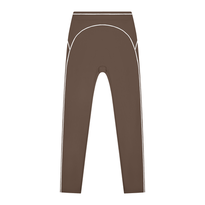 Women's High Rise Topstitching Leggings in coffee
