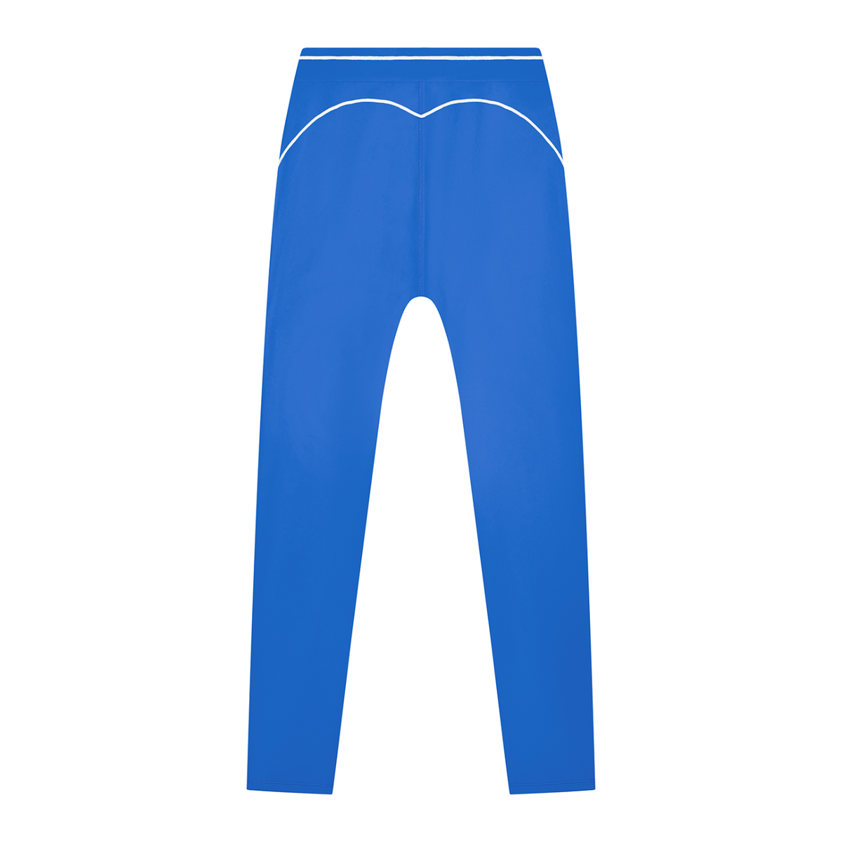 Women's High Rise Topstitching Leggings in colorful blue, alternate angle