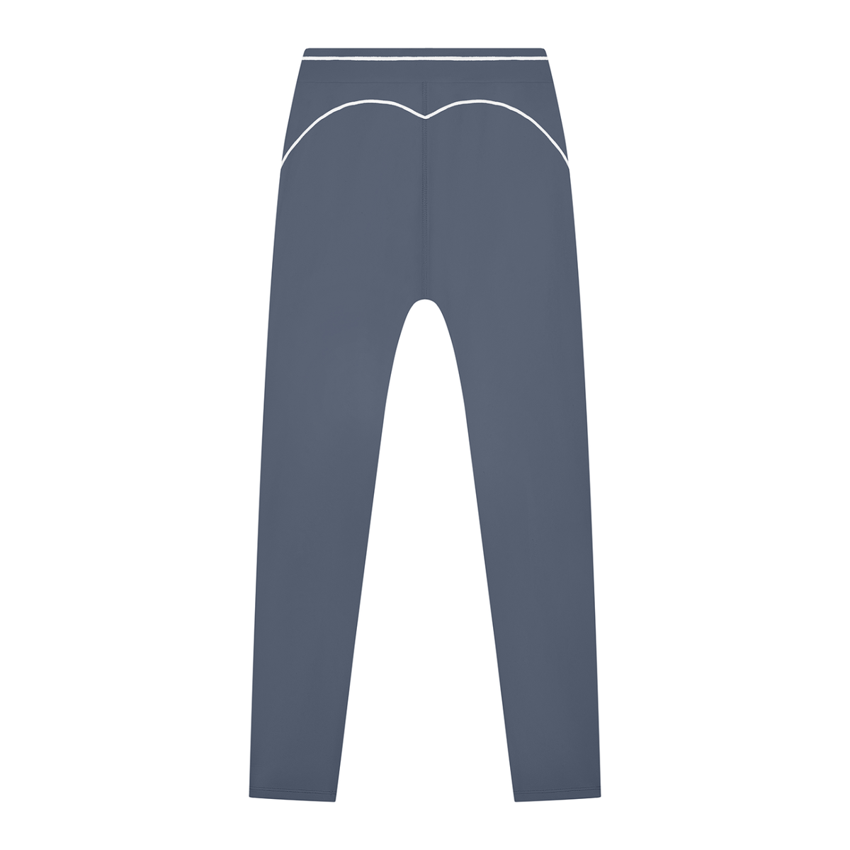 Women's High Rise Topstitching Leggings in haze blue, alternate angle