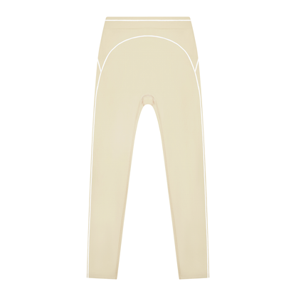 Women's High Rise Topstitching Leggings in light apricot