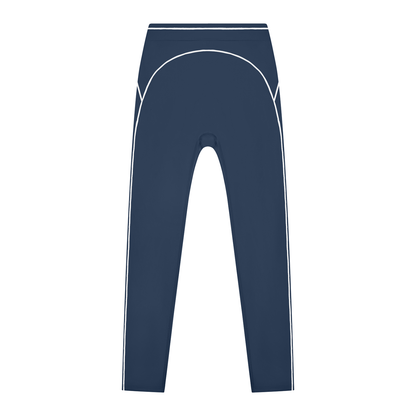 Women's High Rise Topstitching Leggings in navy blue