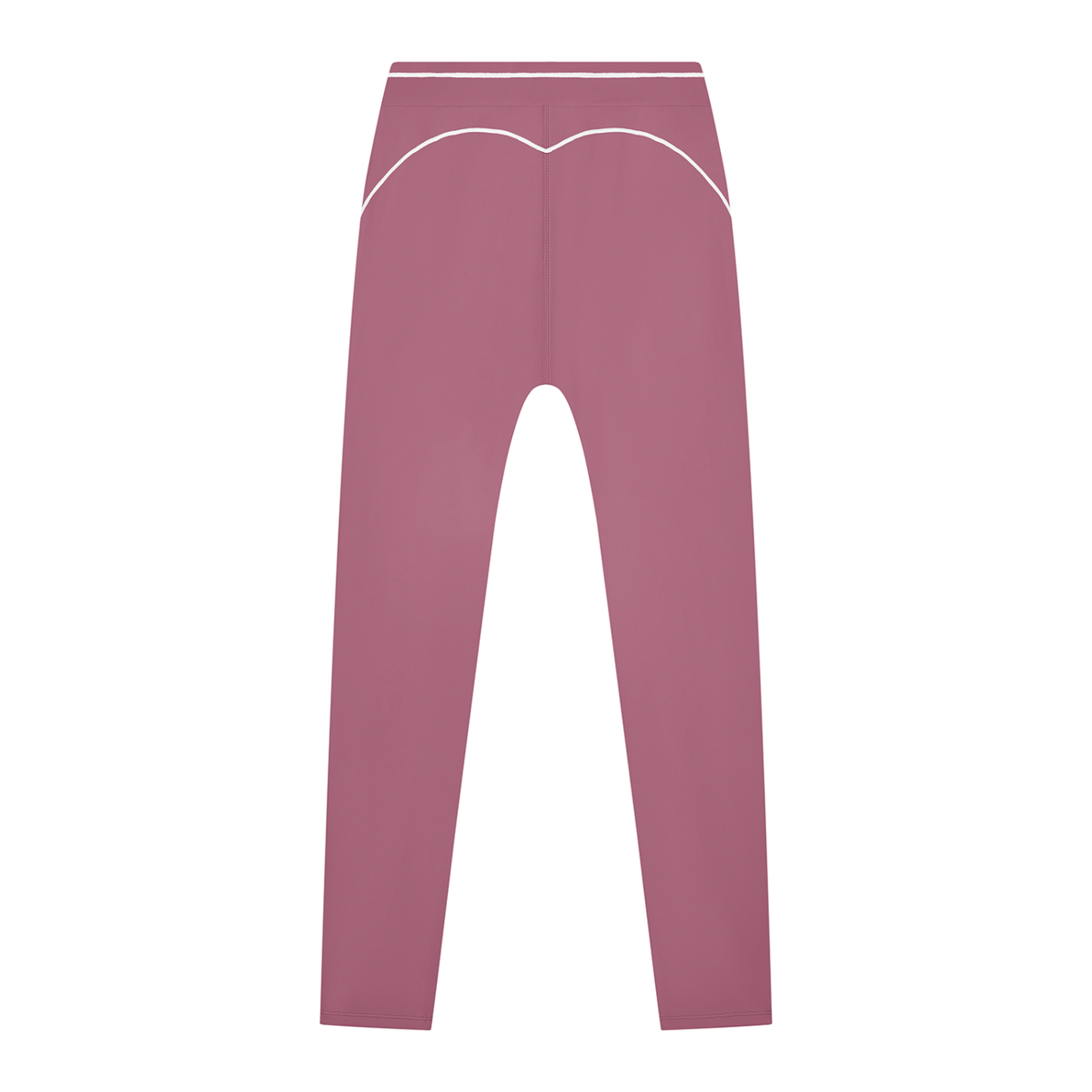 Women's High Rise Topstitching Leggings in purple, alternate angle