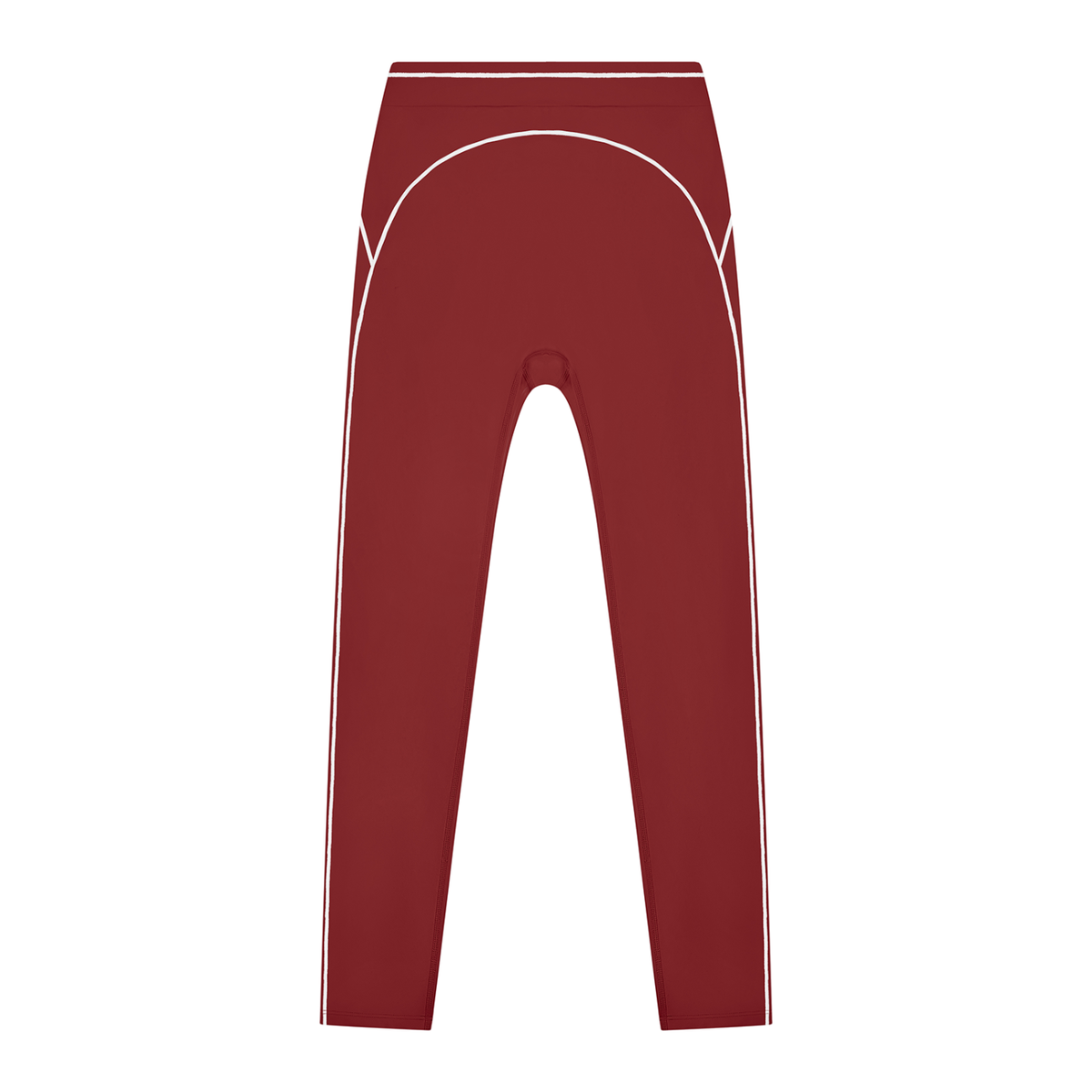 Women's High Rise Topstitching Leggings in red
