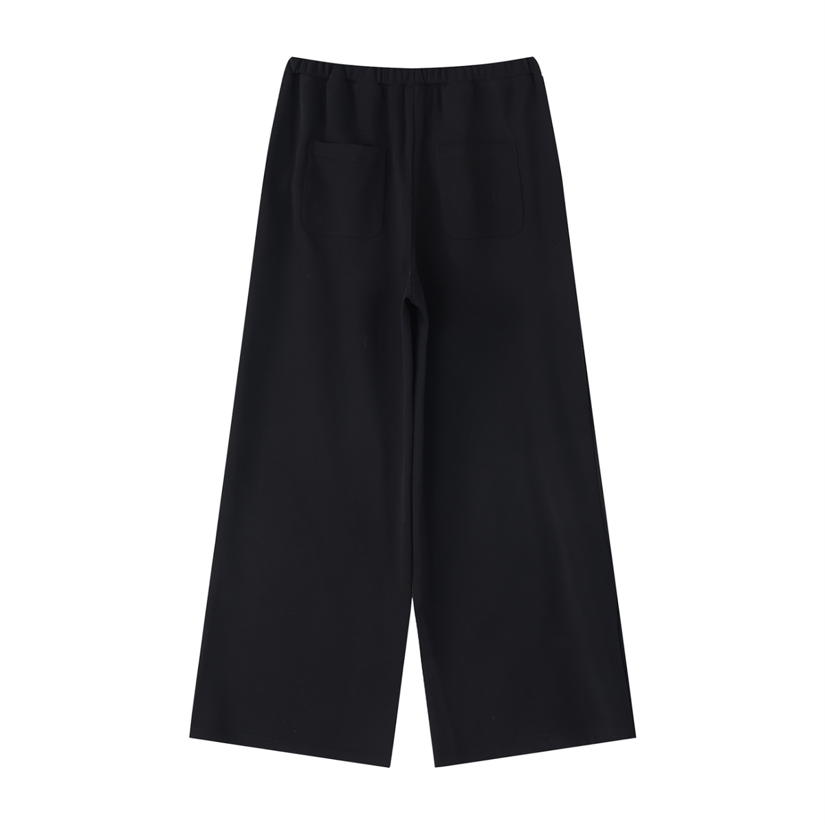 Women's High-Rise Wide Leg Drawstring Sweatpants in black, alternate angle