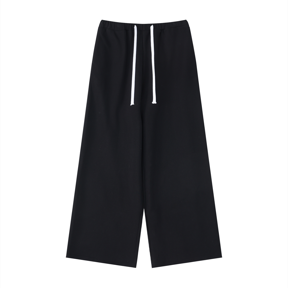 Women's High-Rise Wide Leg Drawstring Sweatpants in black