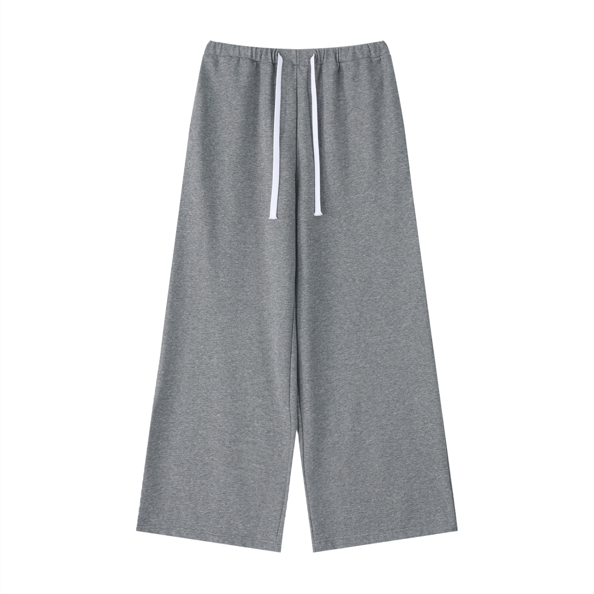 Women's High-Rise Wide Leg Drawstring Sweatpants in flower gray