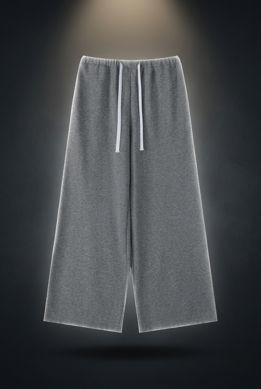 Women's High-Rise Wide Leg Drawstring Sweatpants – Oversized Cotton Blend