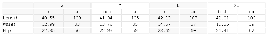 Size chart for the Women's High-Rise Wide Leg Drawstring Sweatpants