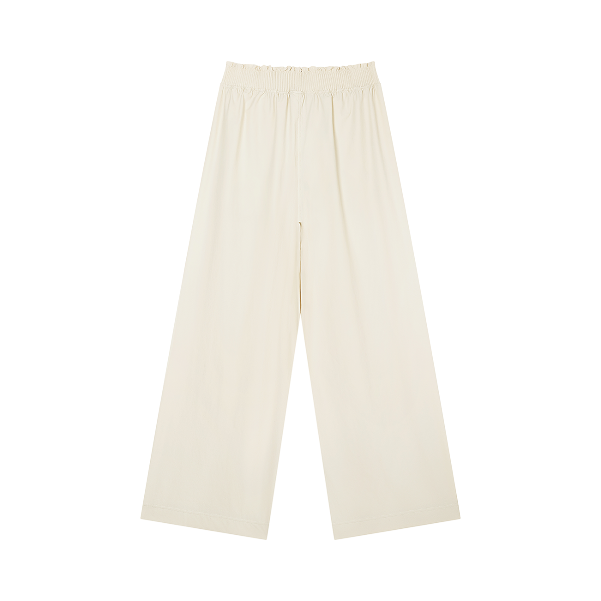Women's High Rise Wide Leg Pants in beige, alternate angle
