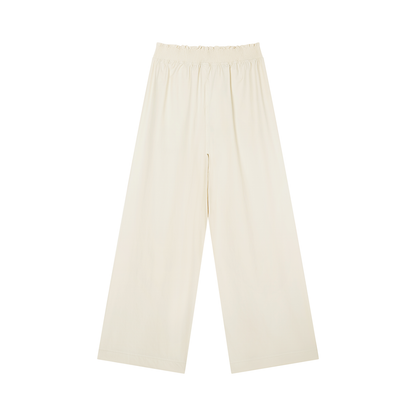 Women's High Rise Wide Leg Pants in beige, alternate angle