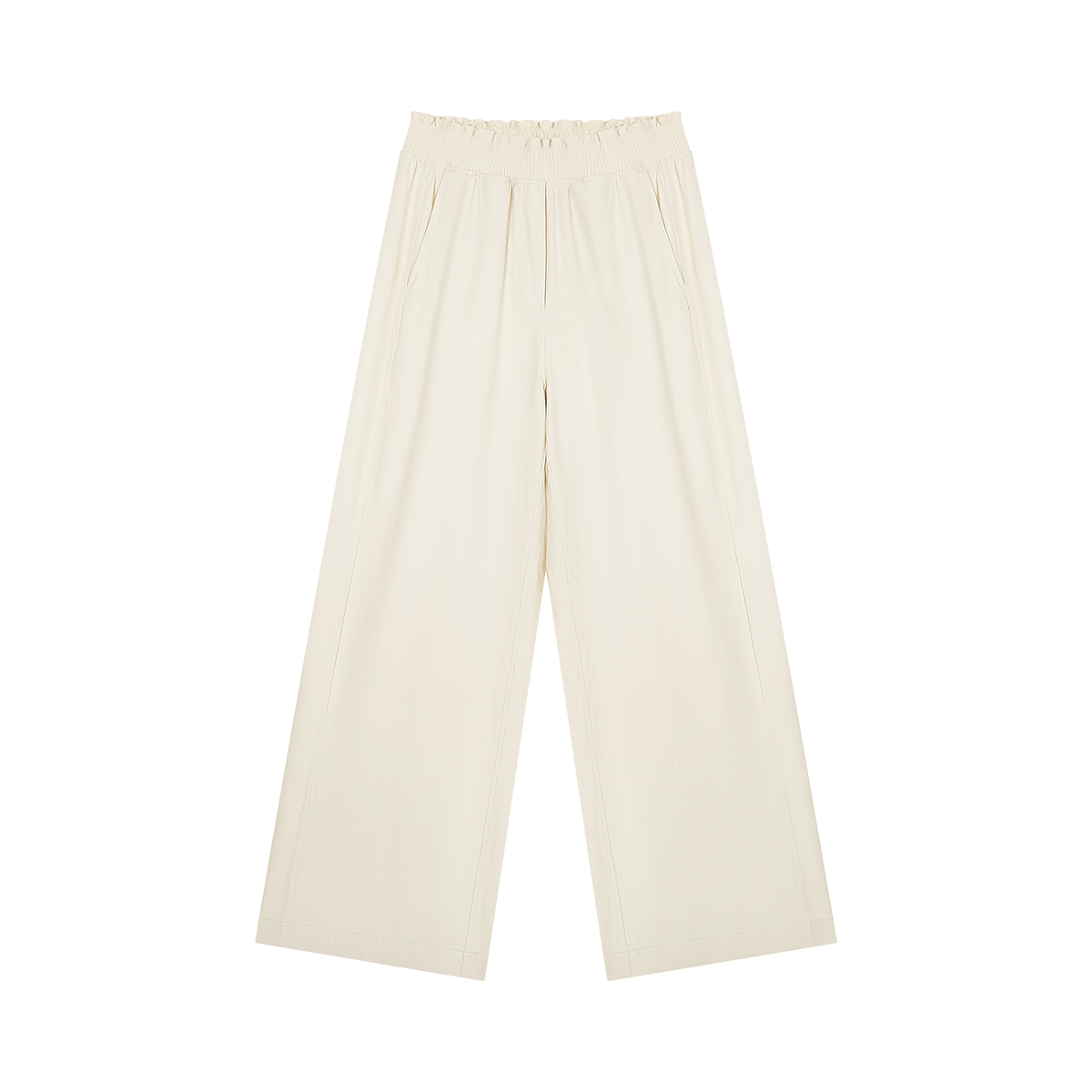 Women's High Rise Wide Leg Pants in beige